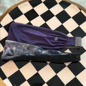 Lululemon Lot of Headbands purple and reversible
